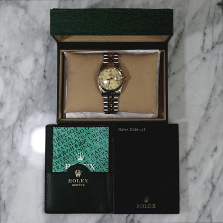 Rolex(롤렉스) 16013 18K골드콤비 DATEJUST(데이저스트) 샴페인 로만 남성 시계