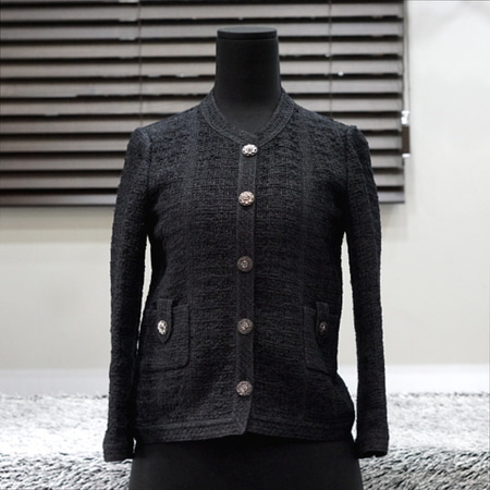 Chanel(샤넬) P53061 판타스틱 트위드 블랙 CC버튼 여성 자켓