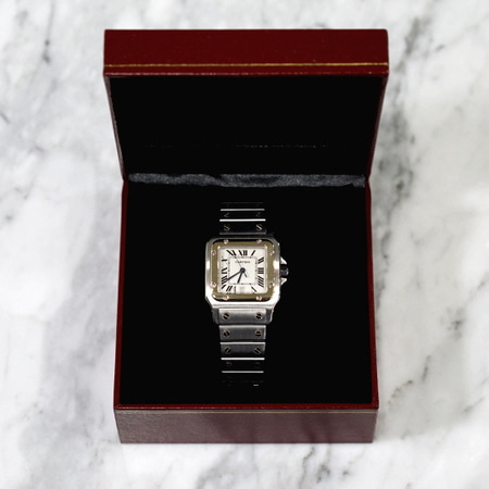 Cartier(까르띠에) 18K콤비 산토스 갈베 L사이즈 쿼츠 남성용 시계