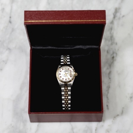 Rolex(롤렉스) 79173 18K골드콤비 DATEJUST(데이저스트) 오리지널 루비 다이얼 여성 시계