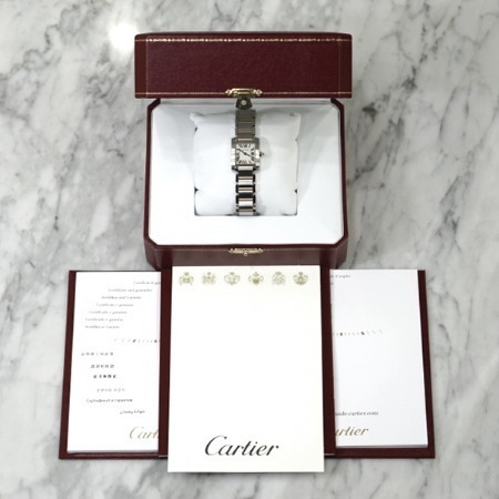 Cartier(까르띠에) W51007Q4 18K콤비 신형 탱크 프랑세즈 S사이즈 여성 시계