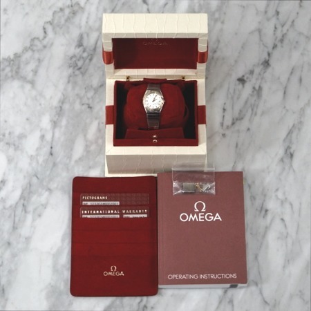 Omega(오메가) 18K 핑크골드 콤비 컨스텔레이션(컨스틸레이션) 자개판 여성 시계