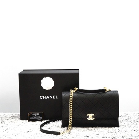 [새상품][신상]Chanel(샤넬) AS0306 캐비어 탑핸들 플랩 토트백 겸 체인 숄더백