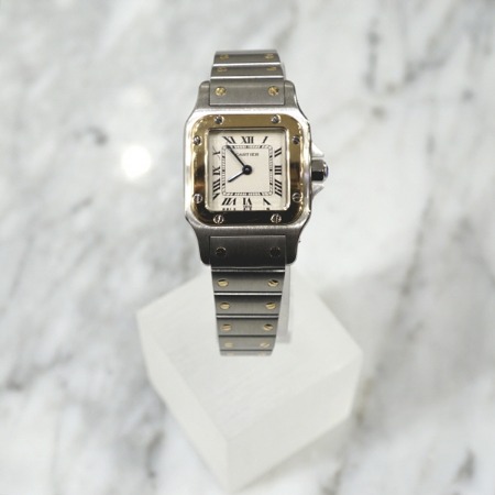 Cartier(까르띠에) 18K골드 콤비 산토스 갈베 여성 시계