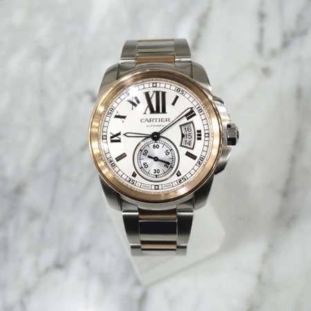 Cartier(까르띠에) W7100036 18K핑크골드 콤비 칼리브 드 까르띠에 L(라지) 오토매틱 남성 시계