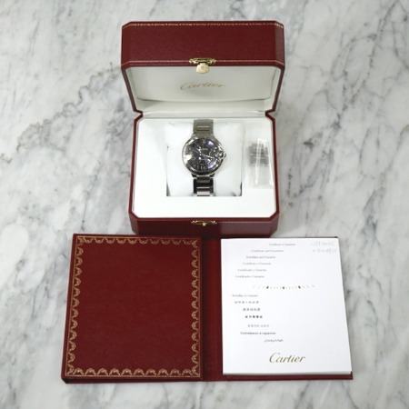 Cartier(까르띠에) W6920042 발롱블루 42mm 블랙판 오토매틱 스틸 남성 시계