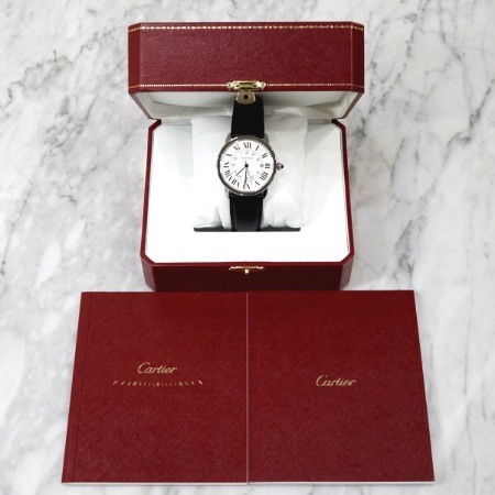 Cartier(까르띠에) W6701010 RONDE SOLO(롱드 솔로) 42MM 오토매틱 가죽 남성 시계