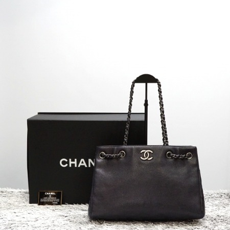 Chanel(샤넬) A91096 16시즌 캐비어 쇼핑 미디엄 체인 토트백 겸 숄더백FQI