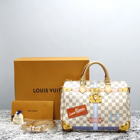 [미사용]Louis Vuitton(루이비통) N41063 다미에 아주르 18시즌한정 트렁크 반둘리에30 토트백 겸 숄더백