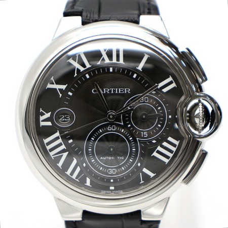 Cartier(까르띠에) W6920052 발롱블루 오토매틱 크로노 가죽밴드 남성 시계aa07394
