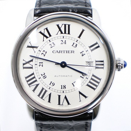 Cartier(까르띠에) W6701010 RONDE SOLO(롱드 솔로) 42MM 오토매틱 가죽 남성 시계aa07268