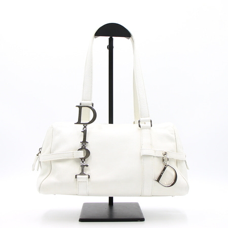 Dior(디올) 이니셜로고 화이트 레더 토트백aa11963