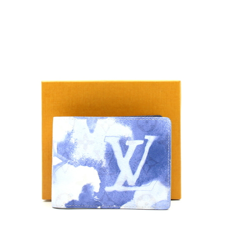 [미사용]Louis Vuitton(루이비통) M80458 워터컬러 블루 모노그램 멀티플 월릿 반지갑aa13342