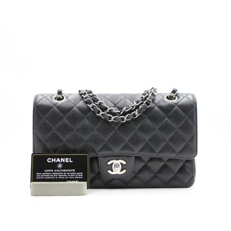 Chanel(샤넬) A01112 캐비어 클래식 미듐 은장체인 숄더백aa15881