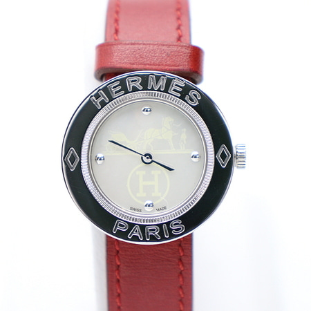 Hermes(에르메스) PP1.210 파스파스 자개판 가죽밴드 여성 시계aa15836