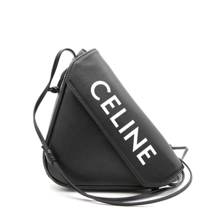 Celine(셀린느) 195903DCS 셀린 로고 블랙 레더 트라이앵글 크로스백aa14916