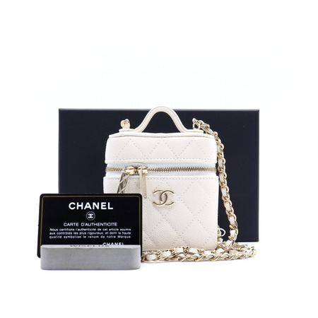 [새상품]Chanel(샤넬) AP2503 캐비어 미니 베니티 코스메틱 금장체인 숄더백 겸 크로스백aa18068