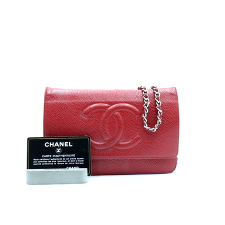 Chanel(샤넬) A48654 타임리스 CC 캐비어 WOC 은장체인 크로스백aa17978