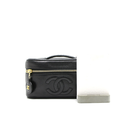 Chanel(샤넬) 블랙 캐비어 CC 미니 코스메틱 케이스 파우치백aa17159