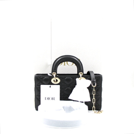 [새상품]Dior(디올) M0540ONGE_M900 까나쥬 램스킨 레이디 디조이 블랙 미듐 토트백 겸 숄더백aa27164