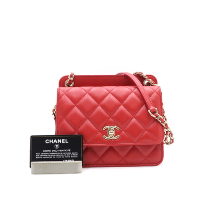 Chanel(샤넬) 램스킨 투웨이 미니 금장체인 숄더백 겸 크로스백aa21857