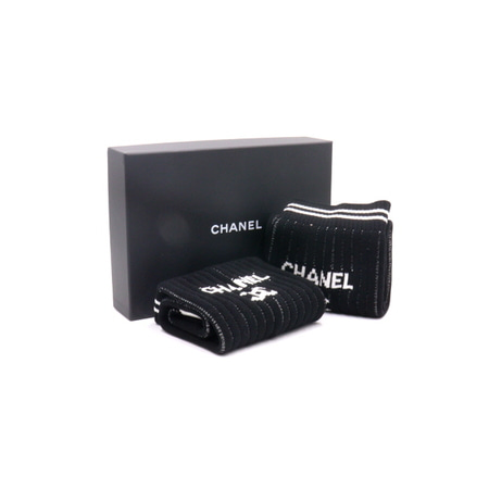 [새상품]Chanel(샤넬) AA9804 블랙 믹스드 파이버 코튼 타이즈 발토시 게이터aa33774