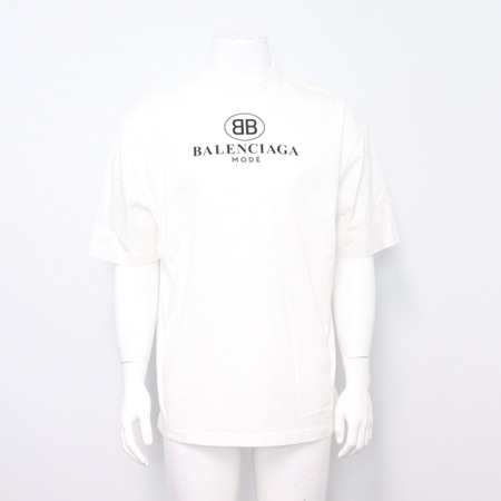 Balenciaga(발렌시아가) 492258 18시즌 BB로고 오버사이즈 남성 반팔 티셔츠aa36206