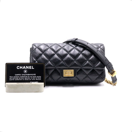 Chanel(샤넬) A57791 2.55 빈티지 카프스킨 마이크로 웨이스트백 금장체인 벨트백 숄더백 겸 크로스백aa37574