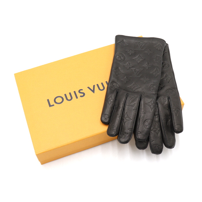 [미사용]Louis Vuitton(루이비통) M73450 모노그램 섀도우 글로브 남성 가죽 장갑aa39438